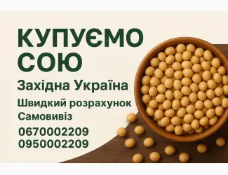 Зображення для оголошення Соя гмо куплю волинська львівська тернопільська обл