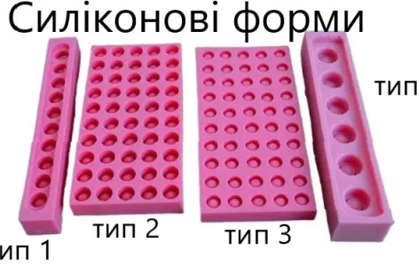 Силіконова форма для виготовлення воскових мисочок