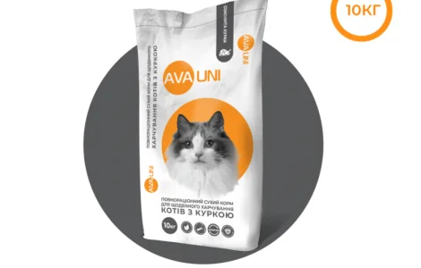 Щоденний сухий корм AVA UNI з куркою для дорослих котів