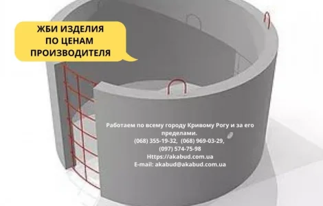Бетонний стовп виноградний. ЖБИ КІЛЬЦЯ Кривий Ріг. Шлакоблок стіновий 390х190х190 мм