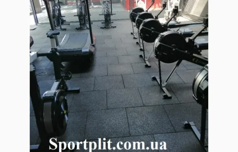 Резиновая плитка для спортивного зала