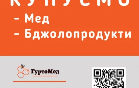 По всіх областях закуповуємо чистий мед
