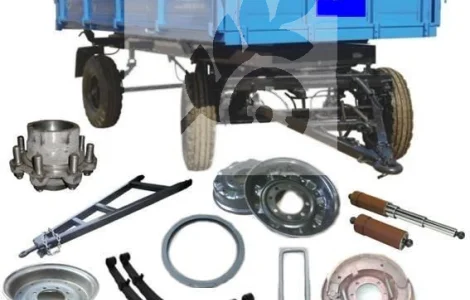 Запчастини для тракторних причепів та напівпричепів ПТС, НТС, НТГ та інші