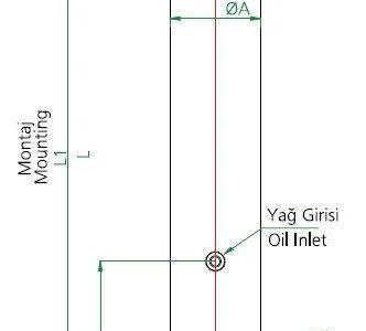 Гидроцилиндр на самосвал 4-х штоковый (длина 1 штока 1342 мм)тип С