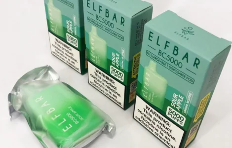 Ел сигарета ELF BAR 5000 тяг Кисле яблуко 5%