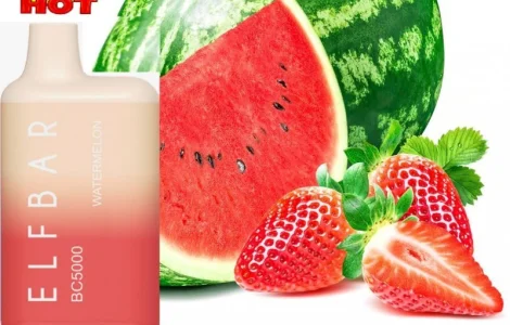Електрона сигарета ELF BAR BC 5000 тяг (Полуниця-Кавун) 5%