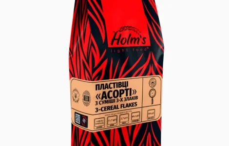 Хлопья Ассорти 3 злака ТМ «Holm’s» – крафт пакет 500 г