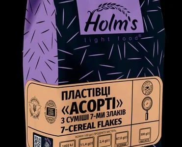 Хлопья Ассорти 7 злаков ТМ «Holm’s» – крафт пакет 500 г