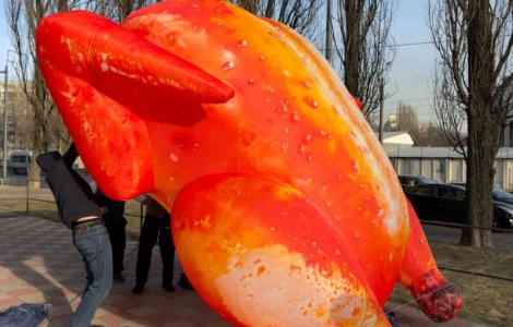 Наружная реклама надувная мобильная Привлечение покупателей 3.4 м