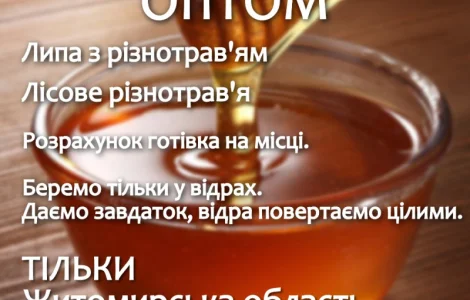 Куплю мед оптом в Житомире