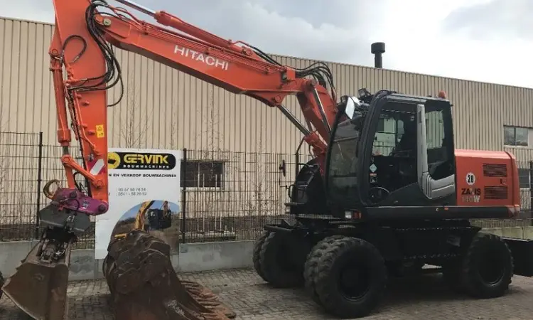 Колесный экскаватор Hitachi ZX 140 W-3 - фото № 1