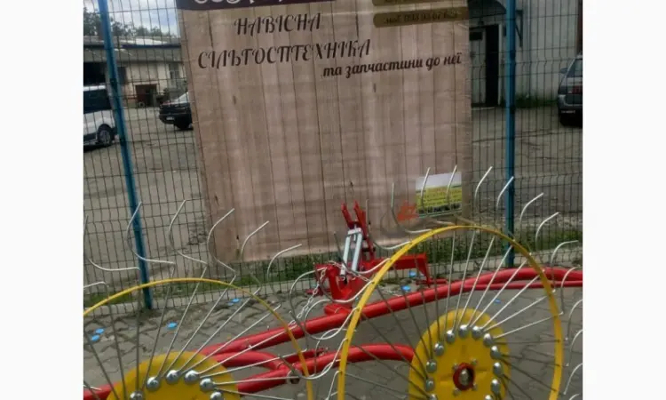 Граблі гребка грабарка грабалка ворошилка ворушилка сонечко 4 5 колес Польща - фото № 13