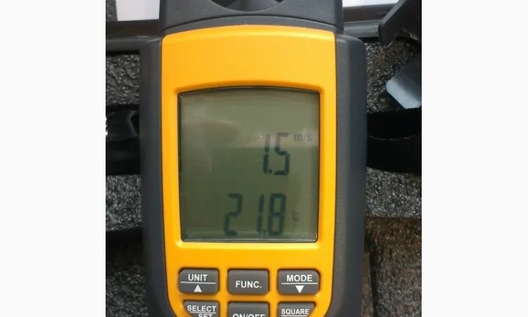 Анемометр SR8022 с функией измерения температуры и объёма воздушного потока (0.4-20 m/s) - фото № 5