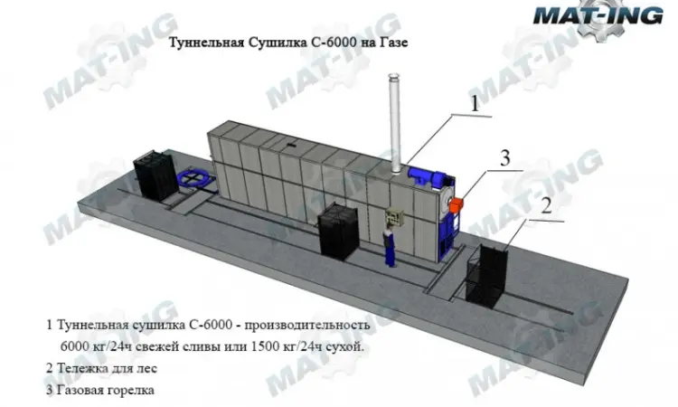 Туннельные Сушилки для сушки фруктов - фото № 1