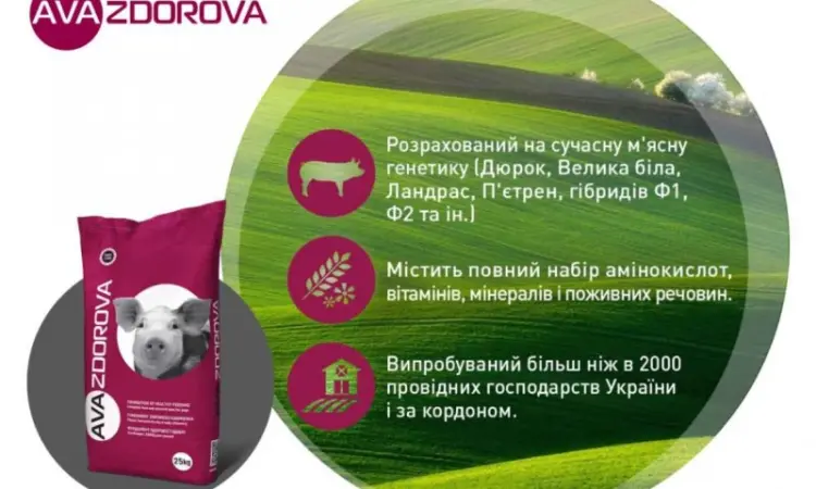 AVA ZDOROVA Старт 25% - БВМД для свиней 12-30 кг - 10 кг - фото № 2