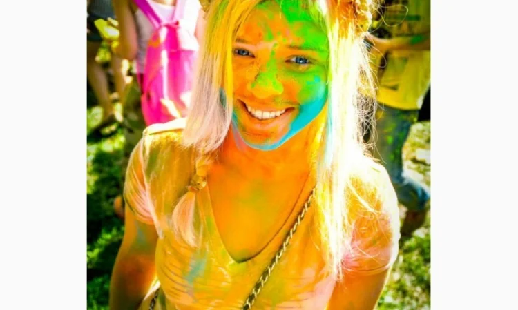 Фарба Холі (Гулал), Жовта, суха порошкова фарба для фествиалів, флешмобів - фото № 1