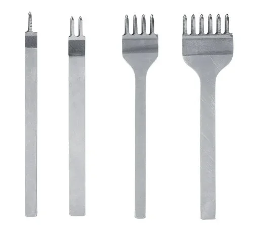 Пробойники шаговые для кожи 4 мм набор 4 штуки - фото № 1