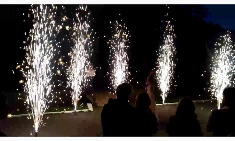 Холодные Фонтаны сценическая вспышка набор 4 штуки сценические Silver высота выстрела 6 м - фото № 7