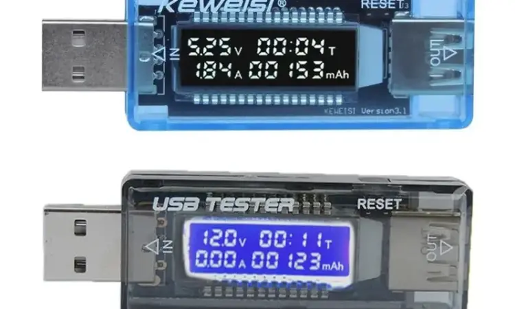 USB Тестер Keweisi KWS-V20 амперметр вольтметр вимірювач ємності акумулятор - фото № 4