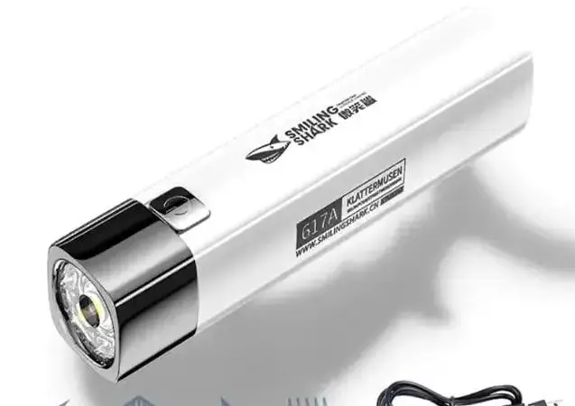 LED Кишеньковий Ліхтарик на акумуляторі Smiling Shark 617 з USB - фото № 2