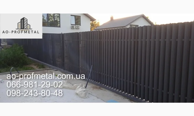 Забір з євроштахетника під ключ - фото № 4