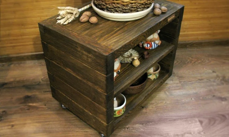 Состаривание дерева, браширование, Киев, Украина. Ящики для цветов, тумбы, подставки - фото № 2