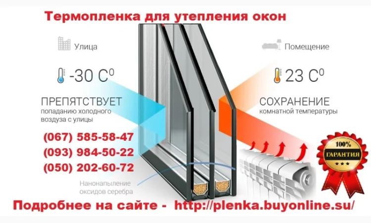 Пленка теплосберегающая на окна 2мХ3м(комплект), энергосберегающая плёнка, пр-во Франция - фото № 4