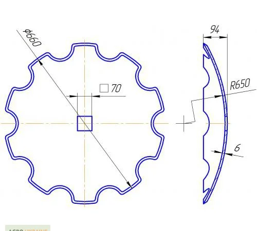 Диск бороны ДМТ Деметра, диски борони Деметра, купити диски борін у виробника в Україні - фото № 1