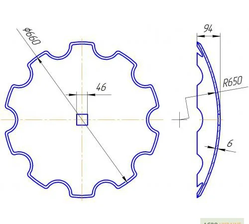 Диск бороны ДМТ Деметра, диски борони Деметра, купити диски борін у виробника в Україні - фото № 3
