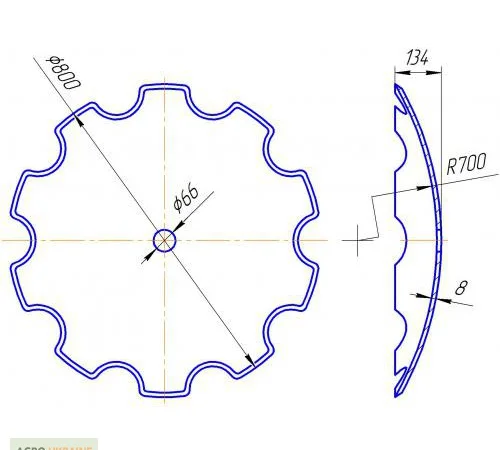 Диск бороны Фрегат БПРР, диск Фрегат, купити диски борони Фрегат у виробника - фото № 1