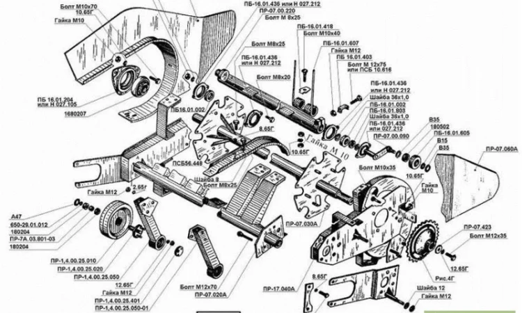 Запчасти ПРФ-145, ПРФ-180 Пресс подборщик - фото № 1
