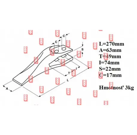 Зуб к ковшу CAT/New Holland 6Y6335 - фото № 2