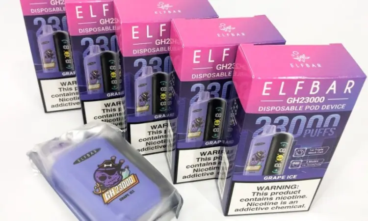 Електрона сигарета ELF BAR 5% 23000 тяг (Льодяний Виноград) - фото № 8