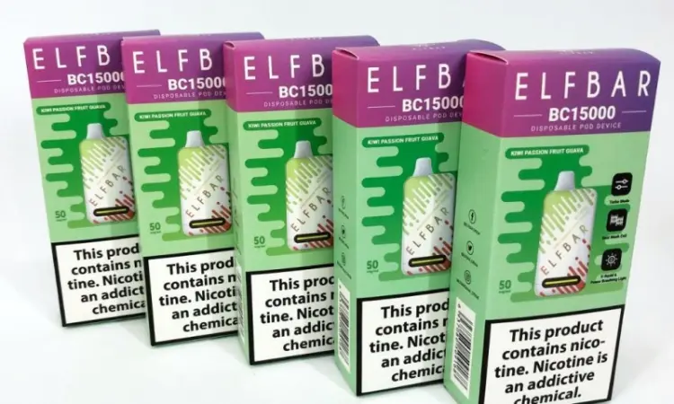 Э-сигарета ELF BAR 5% 15000 тяг, Киви Маракуйя Гуава - фото № 2