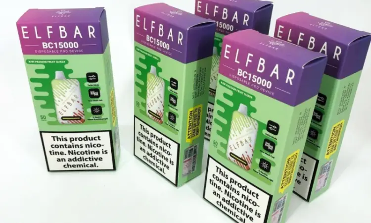 Э-сигарета ELF BAR 5% 15000 тяг, Киви Маракуйя Гуава - фото № 4