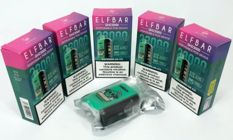 Електрона сигарета ELF BAR 5% на 23000 тяг (Льодяний Кавун) - фото № 3
