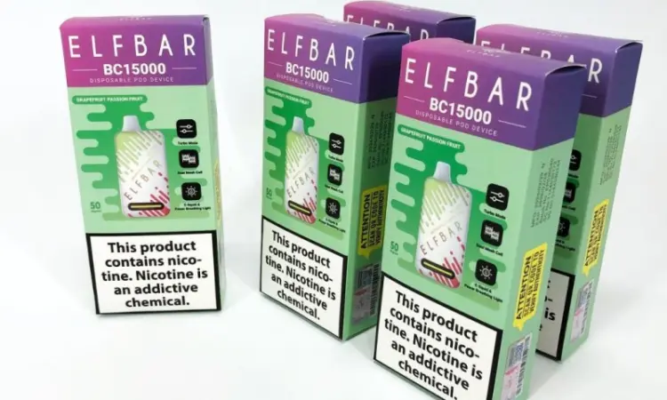 Э-сигарета ELF BAR 5% 15000 тяг, Грейпфрут Маракуйя - фото № 4