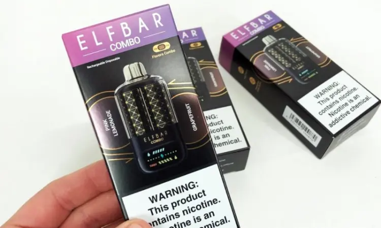 Сигарета с переключением вкусов ELF BAR 25000 тяг • Розовый лимонад <=> Грейпфрут • - фото № 3