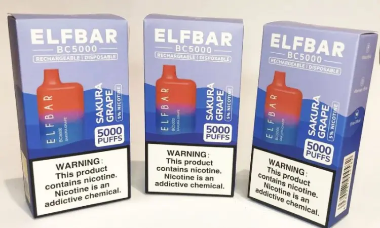 Электронная сигарета Elfbar BC 5% 5000 тяг • Сакура-Виноград • - фото № 5