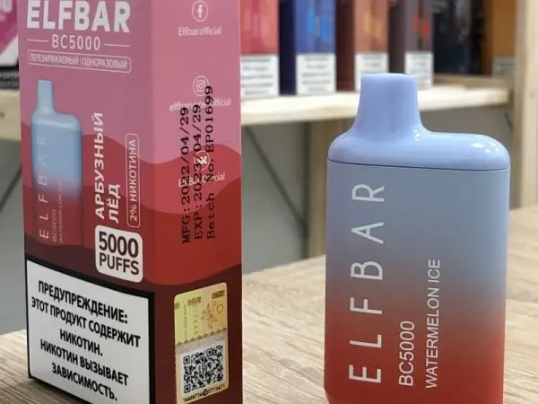Электронная сигарета ELF BAR BC 5000 тяг, 5% • Арбуз со Льдом • - фото № 3