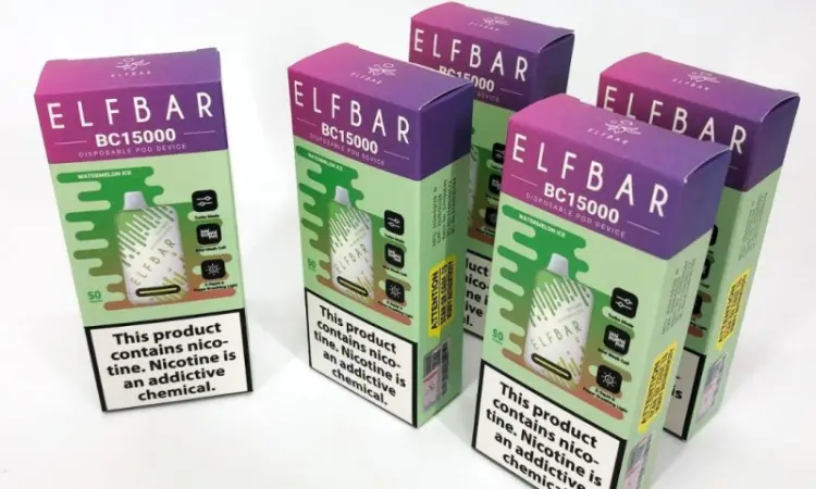 Э-сигарета ELF BAR 5% 15000 тяг, Ледяной Арбуз - фото № 4