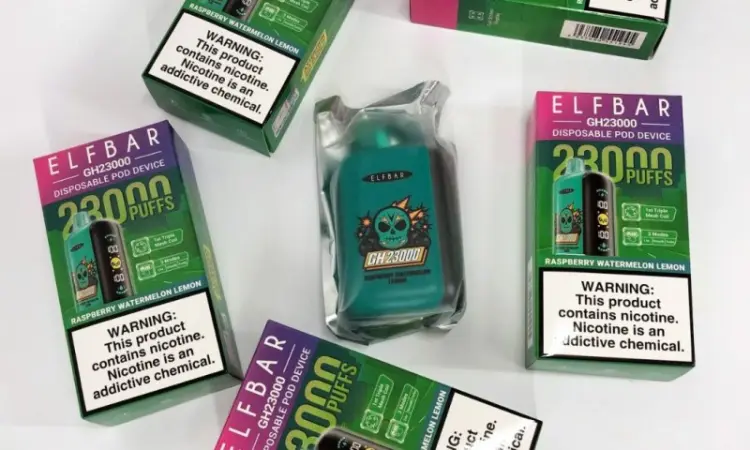 Електрона сигарета ELF BAR GH 5% 23000 тяг, Малина Кавун Лимон - фото № 4