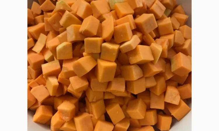 Гарбуз очищений на кубик 20х20х20 мм - фото № 1