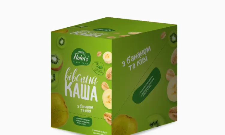 Каша овсяная с бананом и киви 480 г (12 шт.) - фото № 1