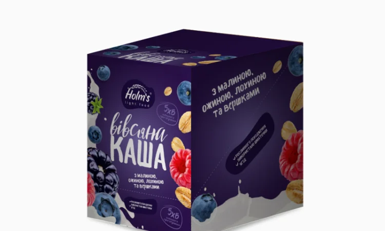 Каша вівсяна з малиною - фото № 1