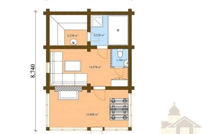 Деревянная термальная купель под ключ - фото № 3