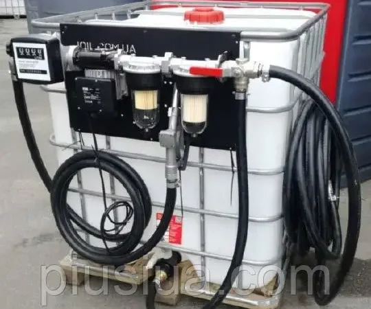 Мини АЗС на базе Еврокуба 1000 л – мобильная заправная станция для дизельного топлива - фото № 1