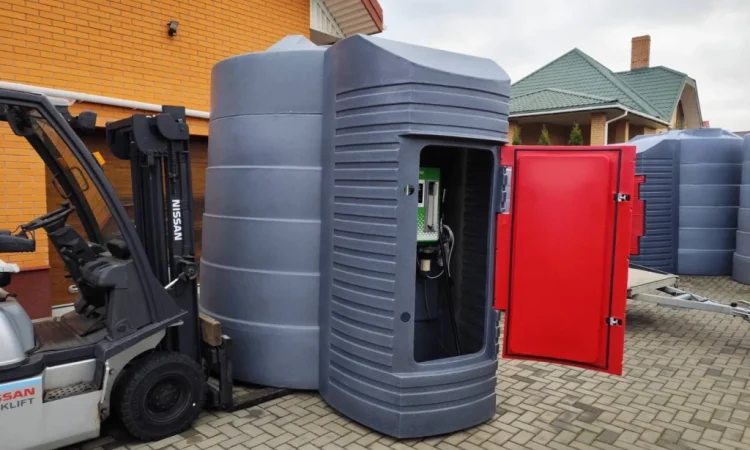 Резервуар 5000л двостінний для дизельного пального з механічним лічильником - фото № 2