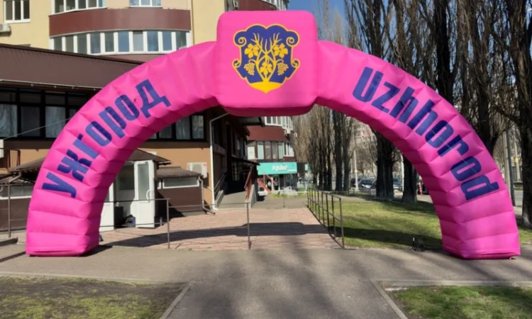 Надувная арка уличная реклама Надувной старт финиш Акции презентации - фото № 1