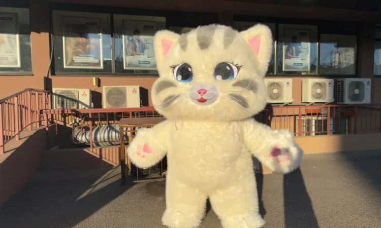 Надувной костюм аниматору кот 4 часа работы 2.4 м 60 Вт - фото № 4